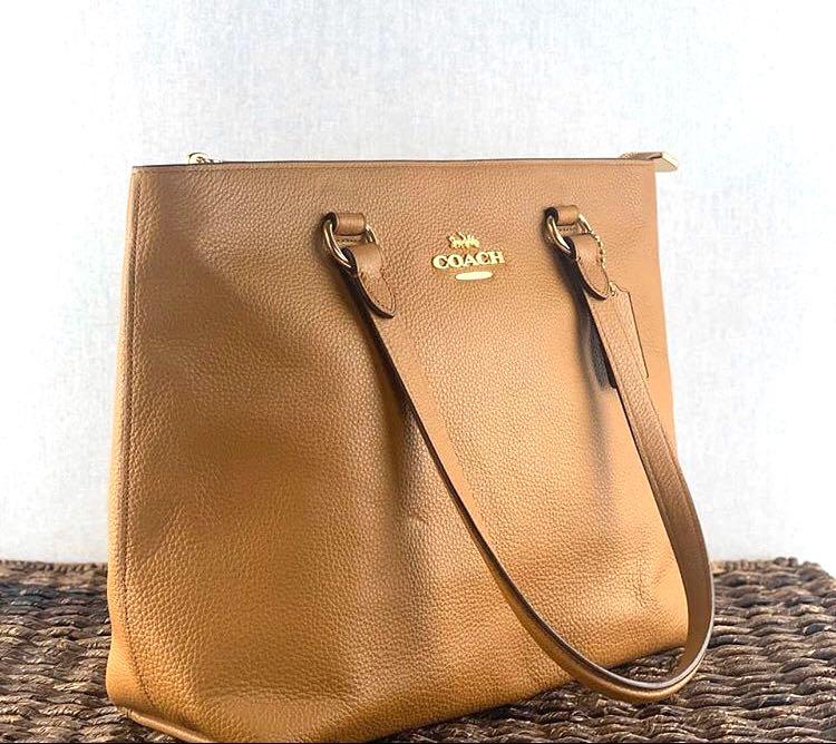 Coach Bay Tote Zip Shoulder Bag Brown From Usa Sale