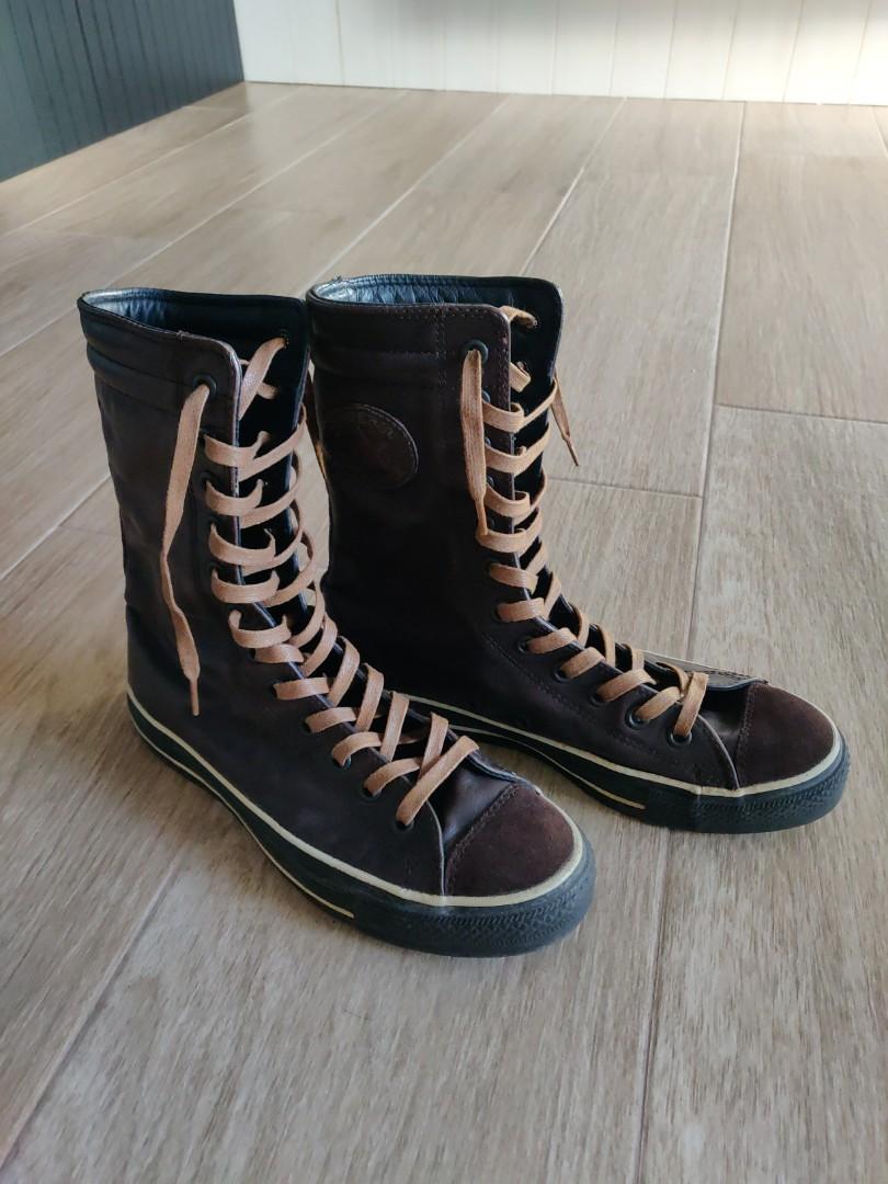 converse boot leather