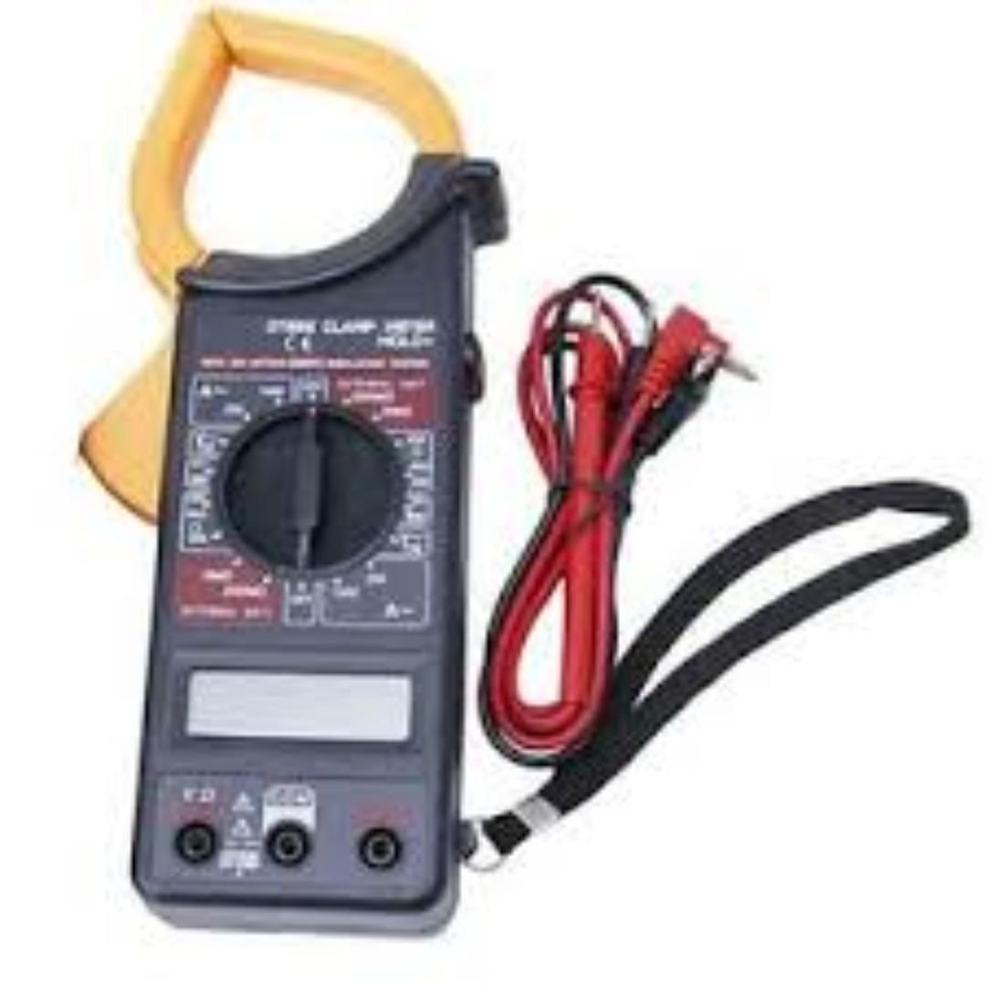 DIGITAL CLAMP METER 255 (Category: TV Parts & Accessories) located in Manila. Submitted by dfa172001 (Listing ID 267247771, Image 2). Description: Tfpro Clamp Meter Dt-266 Digital Clamp Multimeter DT266 For AC DC Electricity Ampere Measuerment Common Function: 3 1/2 digits LCD, Max. reading 1999; Data-Hold Function; Low battery indication; Plug-in insulation tester adapter 500VDC; DCA+ACV+ACA+OHM; ACCESSORIES: Test lead;9V Battery(AA) Inside ; Us