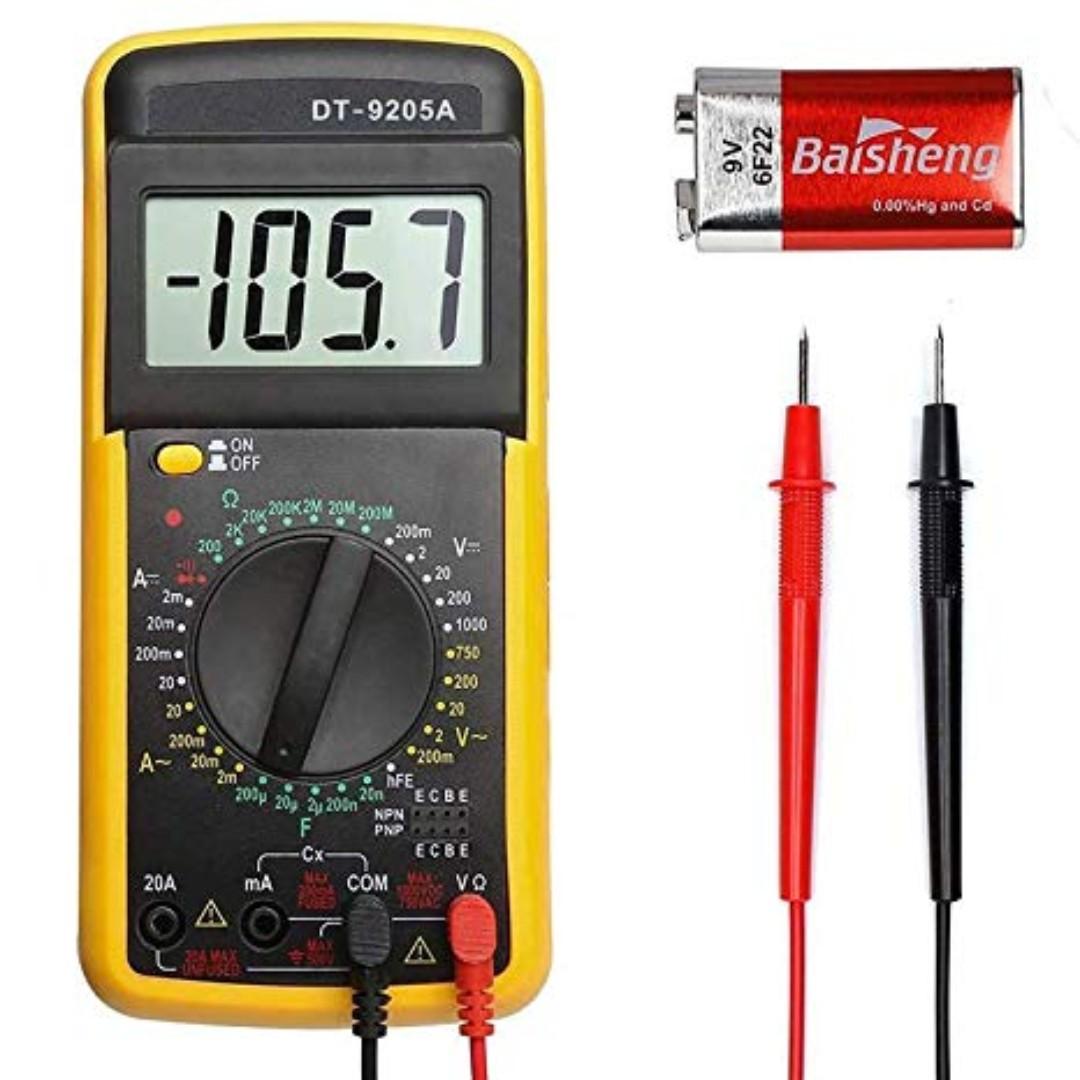 Digital MultiMeter DT-9205A (Category: Other Audio Equipment) located in Manila. Submitted by dfa172001 (Listing ID 267246645, Image 3). Description: DIGITAL MULTIMETER DT9205A Heavy Duty and Exact Measurement can measure, Voltage, Resistance, Continuity small Current. Please Call or Text us at 09228951680 / 09279946274 .