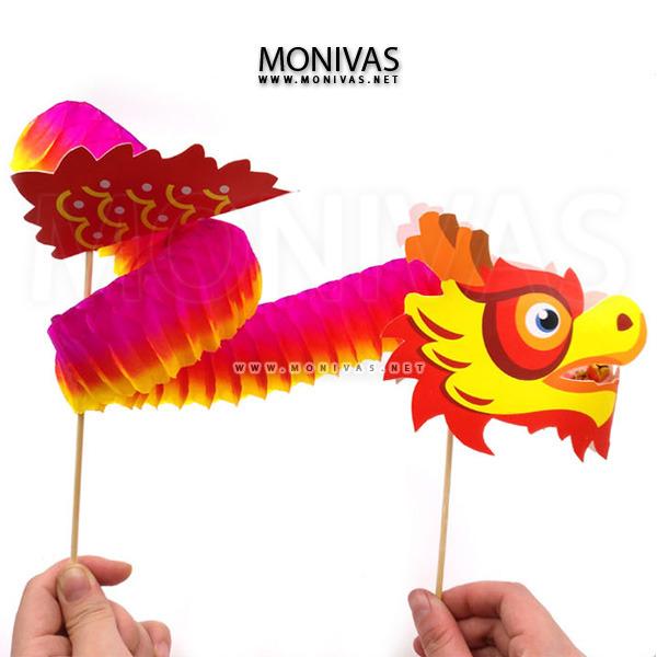 Diy Paper Chinese Dragon Dance New Year Festival Creative Crafting