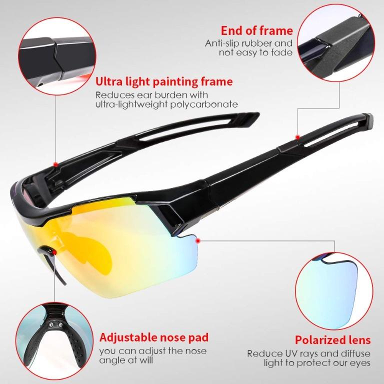 E3079 Polarized Sports Sunglasses CrazyFire UV 400 Protection