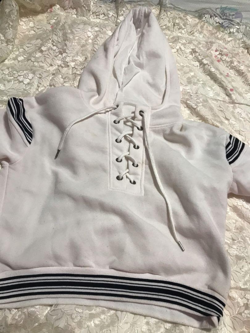 Folded & hung laced up sweater (Category: Others Tops) located in Las Pinas. Submitted by _audi (Listing ID 267294727, Image 1). Description: Super ganda when worn .