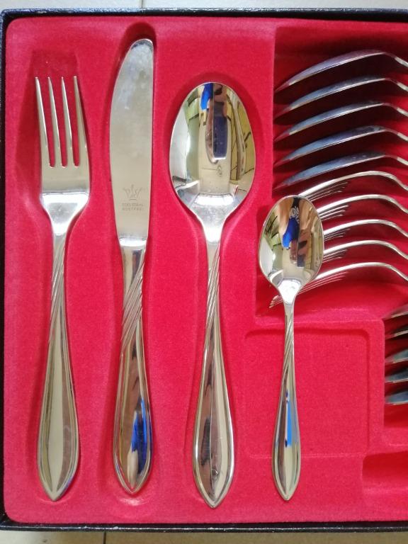 German made 24pcs stainless steel cutlery set, Furniture & Home Living, Kitchenware & Tableware