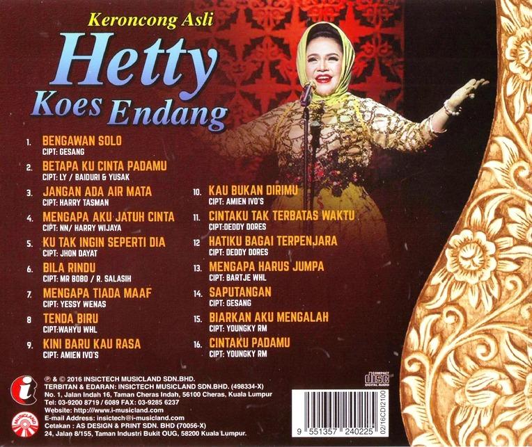 Hetty Koes Endang u2013 Keroncong Asli Bengawan Solo CD, Music u0026 Media 
