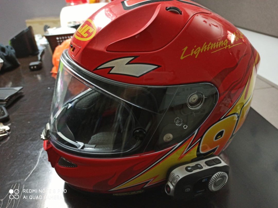 HJC RPHA 11 XL Lightning Mcqueen, Motorcycles, Motorcycle Accessories on  Carousell