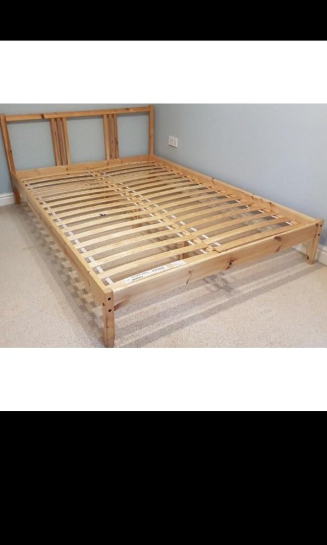 Ikea fjellse queen bed frame, Furniture & Home Living, Furniture, Bed
