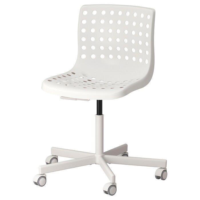 Ikea SKÅLBERG / SPORREN Swivel chair, white Study chair, Furniture