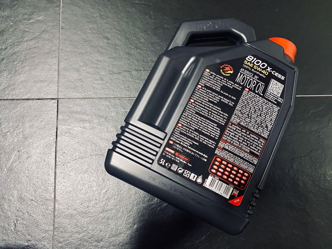 AUDI Volkswagen 1.4T FSI MK5 MK6 JETTA GOLF MOTUL X8100 OIL 5L 5W40 5W-40 BATCH 2022 10000KM SERVICE (Category: Car Workshops & Services) located in Singapore. Submitted by leexihong (Listing ID 267287100, Image 3). Description: 1x ORIGINAL OIL FILTER 03C115561H 1x 5L MOTUL X8100 5W40 Formulation is perfect balance between outstanding lubrication (high HTHS) and fuel economy improvements inherent to viscosity grade. Exceptional lubricant allowing