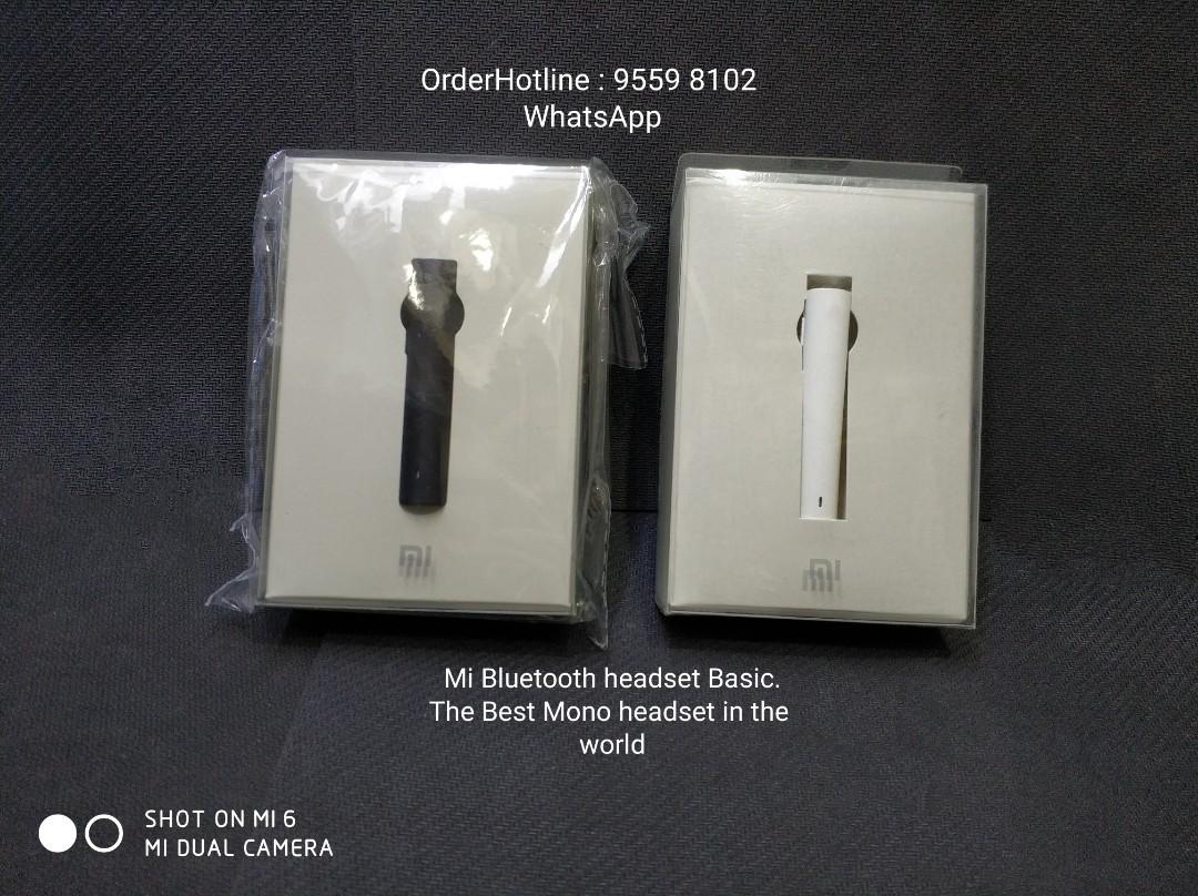 Mi Bluetooth headset Basic. $85 each （分類：其他手機）位於 Hong Kong。 由 feedmia2047 提交（商品編號 267214679，圖片 1）。簡介： Authentic Mi product. Brand new in original sealed packages 主要港鐵線各站交收 Pick up at most MTR stations including Tai Po and Central. 現貨供應～熱線：WhatsApp 9559 8102. To purchase please WhatsApp 9559 8102 Prices fixed and non-negotiable. 切勿議價！。