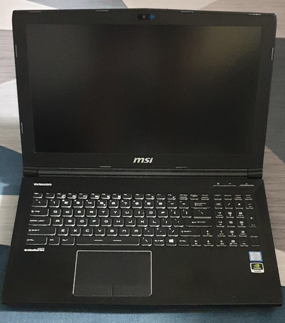 MSI Laptop - i7 7th Gen - DDR4-2400 Memory - Backlit Keyboard (WE62-7RI ...