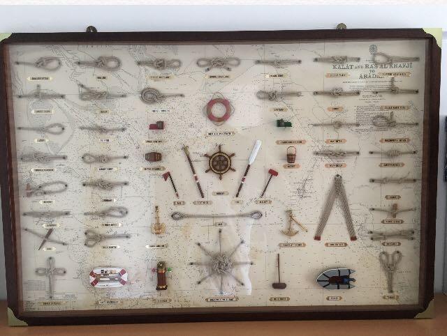 Nautical Knot Rosewood Framed Wall Decoration Vintage