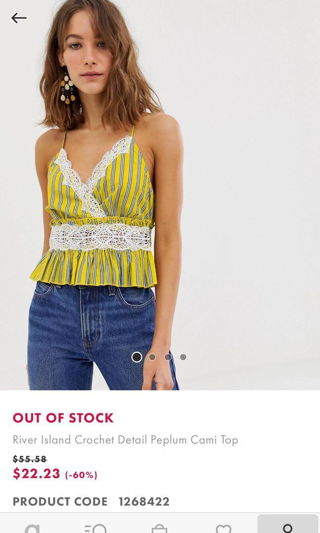 river island peplum cami