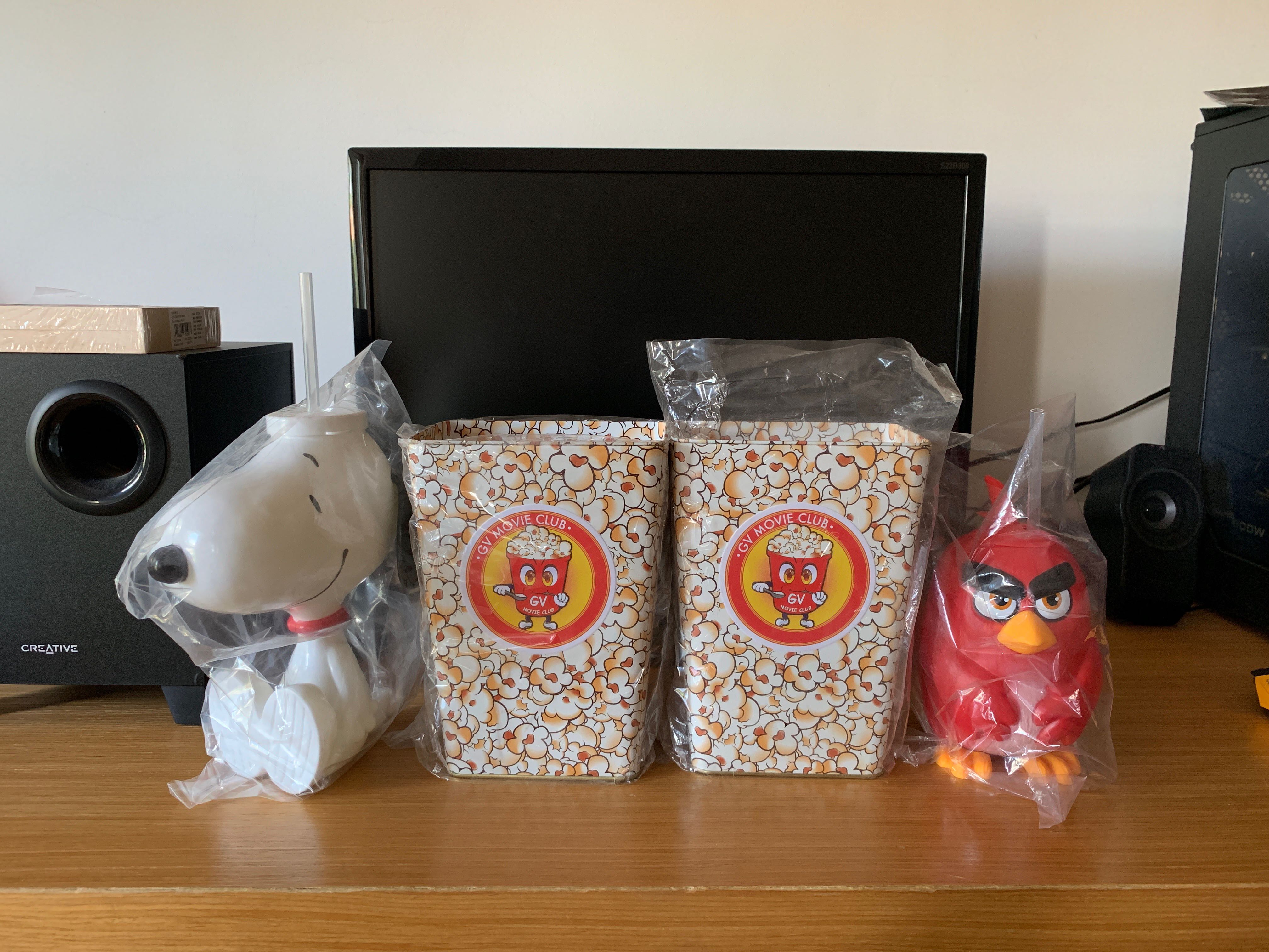Snoopy And Angry Bird Drink Tumblers And Gv Anniversary Popcorn Tins Everything Else On Carousell Snoopy And Angry Bird Drink Tumblers And Gv Anniversary Popcorn Tins Everything Else On Carousell