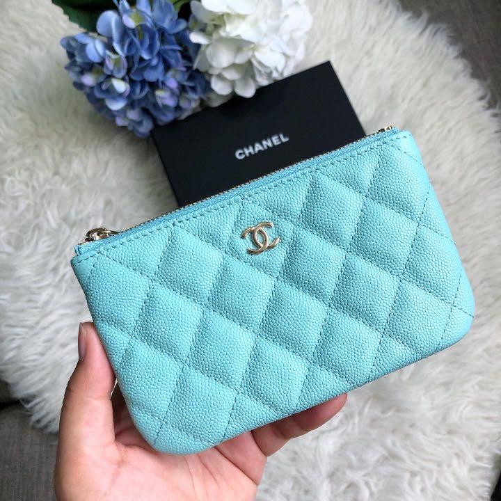 ✖️SOLD in a heartbeat!✖️ Super Pretty! Chanel Mini O Case in 19b Tiffany  Blue Caviar LGHW, Luxury, Bags & Wallets on Carousell