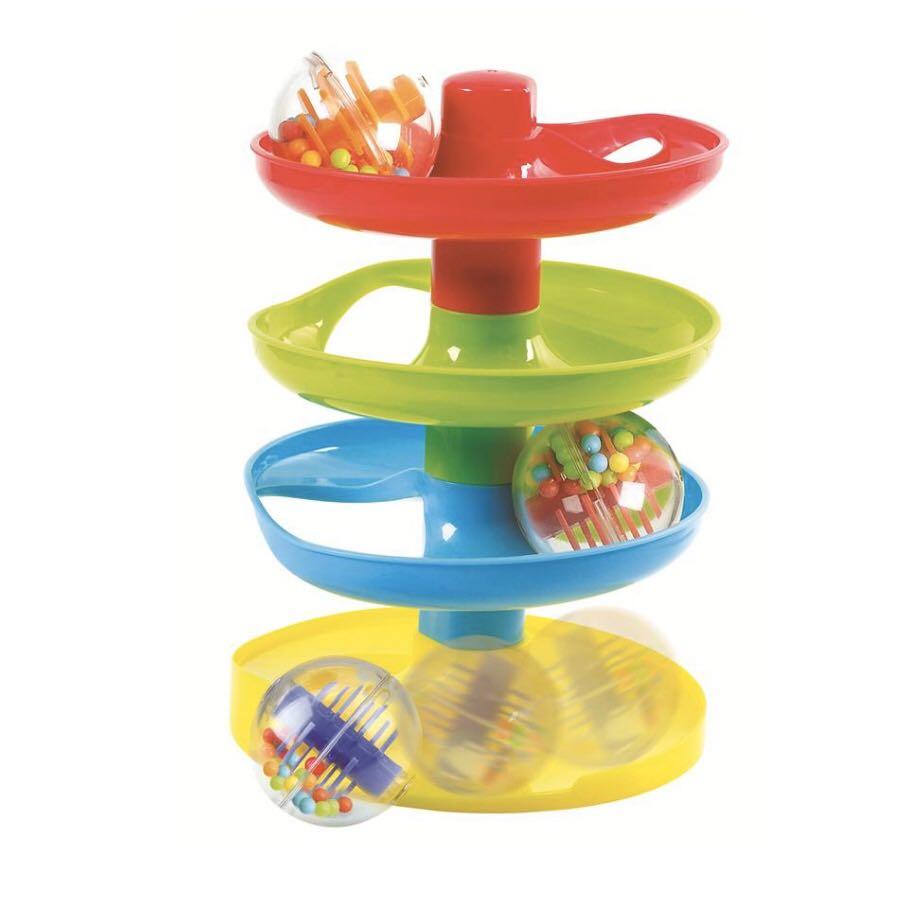 Toys R Us Bru baby ball tower baby busy ball drop, Babies & Kids, Infant Playtime on Carousell