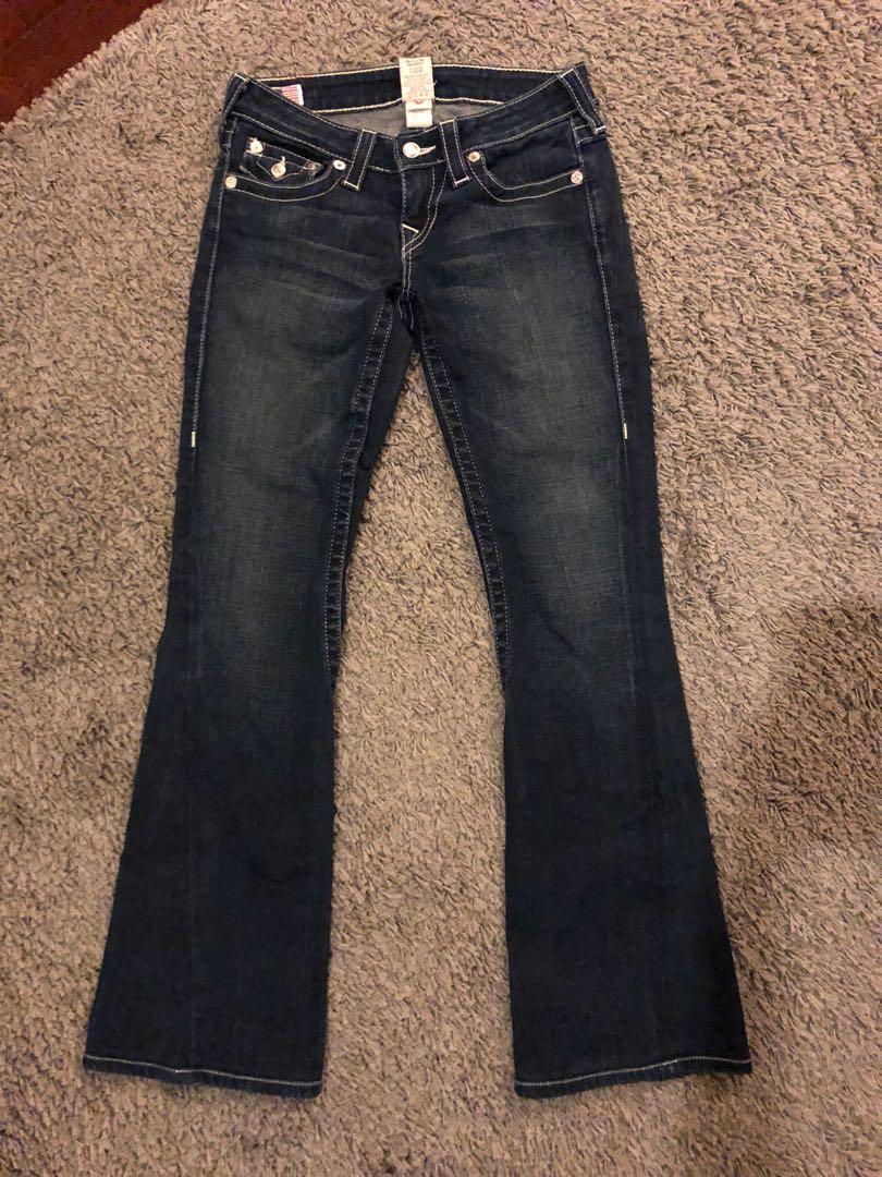 True Religion Joey Flare Jeans, Fesyen 