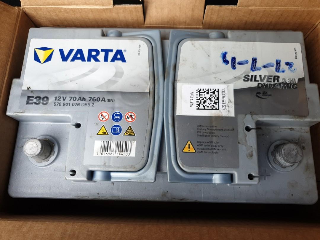 Car Battery Varta (AGM -L3) 70Ah - 12V - E39