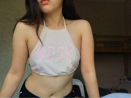 Rose bikini top