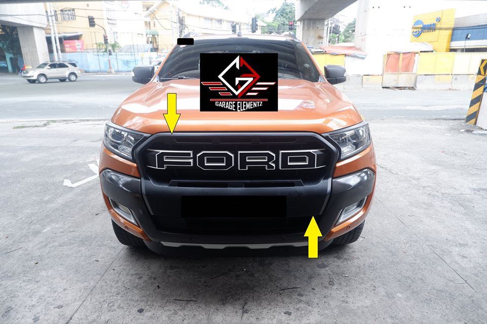 2015 to 2020 Ford Ranger Front Grill raptor extended logo white, Car