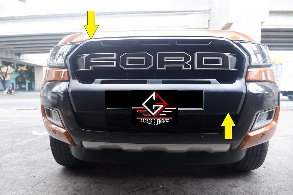2015 to 2020 Ford Ranger Front Grill raptor extended logo white, Car