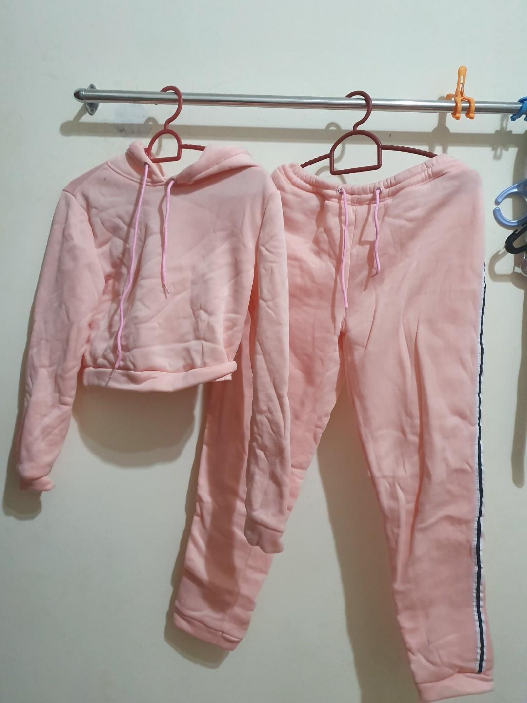 womens baby pink tracksuit