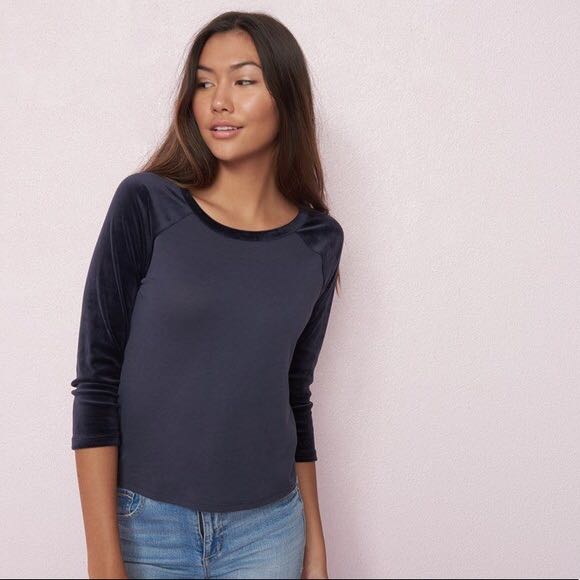 Velvet best sale baseball tee