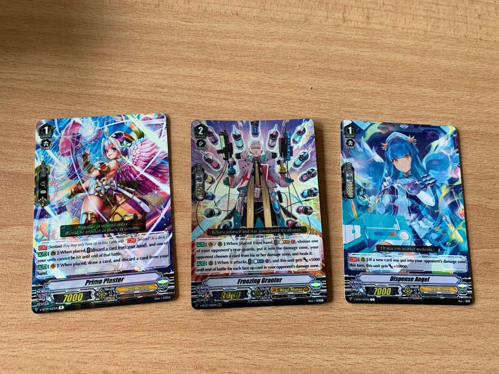 4 MARKERS CARDFIGHT VANGUARD V-BT07 ANGEL FEATHER R AND C PLAYSET 4x EACH 