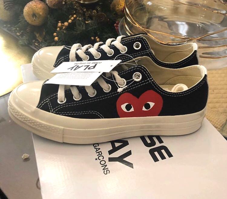 Converse x Play Comme Garcons Low Cut Black SIZE 7 FROM USA 🇺🇸 Converse CDG, Women's Fashion, Footwear, Sneakers on Carousell
