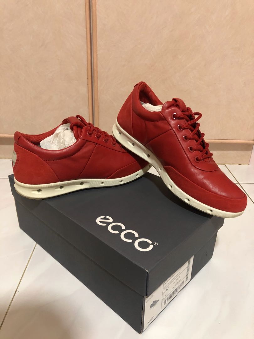 red ecco sneakers