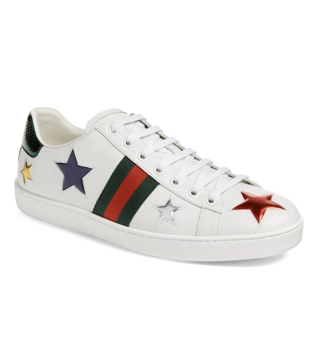 Stars, serpents and arrows are embroidered onto the new collection of men's Gucci  Ace sneakers by Alessandro M…