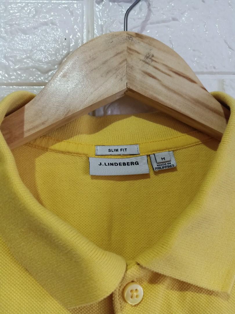 J. Lindeberg Yellow Polo Shirt, Men's Fashion, Tops & Sets, Tshirts ...