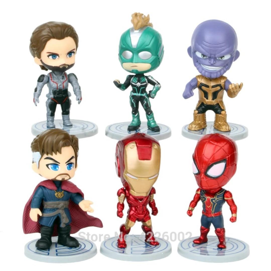 Marvel Avengers Infinity War Endgame Captain America Marvel Ironman Spiderman Iron Spider Man Thanos Dr Doctor Strange Statue Figure Toy Set Toys Games Toys On Carousell