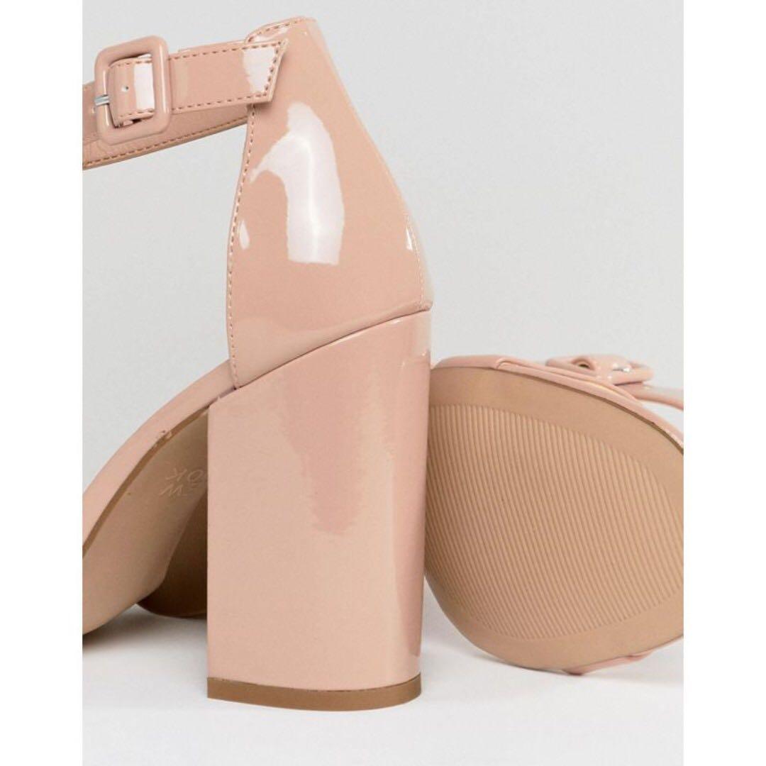 New look barely there block heeled sandal clearance