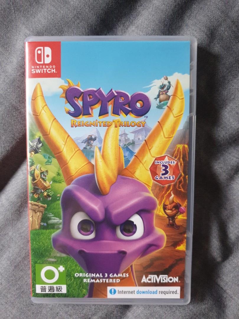 spyro reignited trilogy switch all games on cartridge