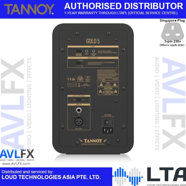 Tannoy GOLD 5 Premium 200-Watt Bi-Amplified Nearfield Studio Reference ...
