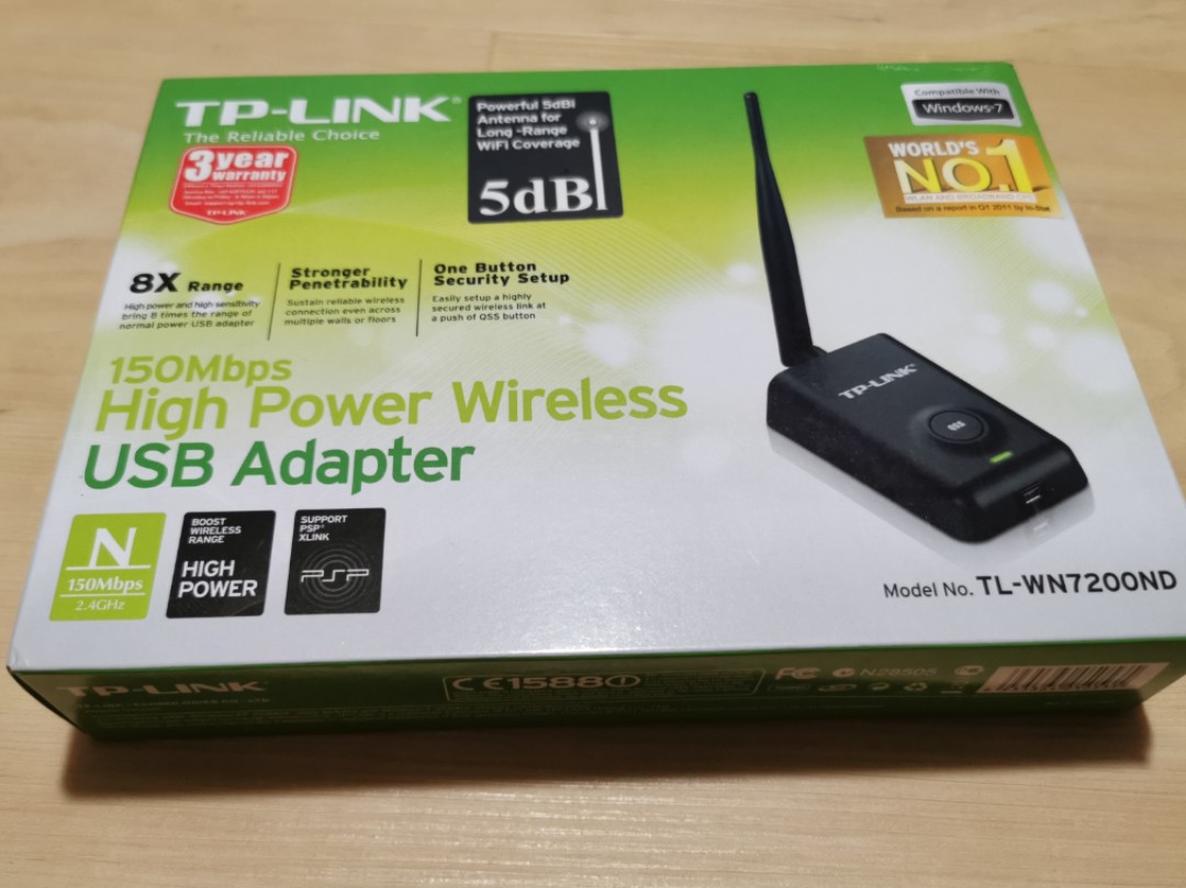 TL-WN7200ND, 150Mbps High Power Wireless USB Adapter