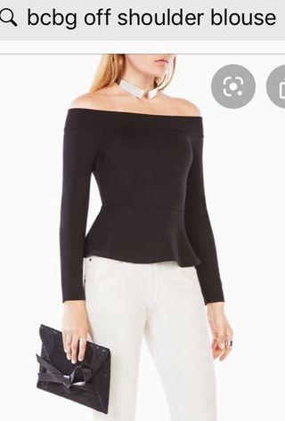 BCBG off-shoulder blouse XS