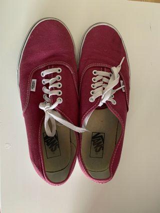 Burgundy Vans Shoes