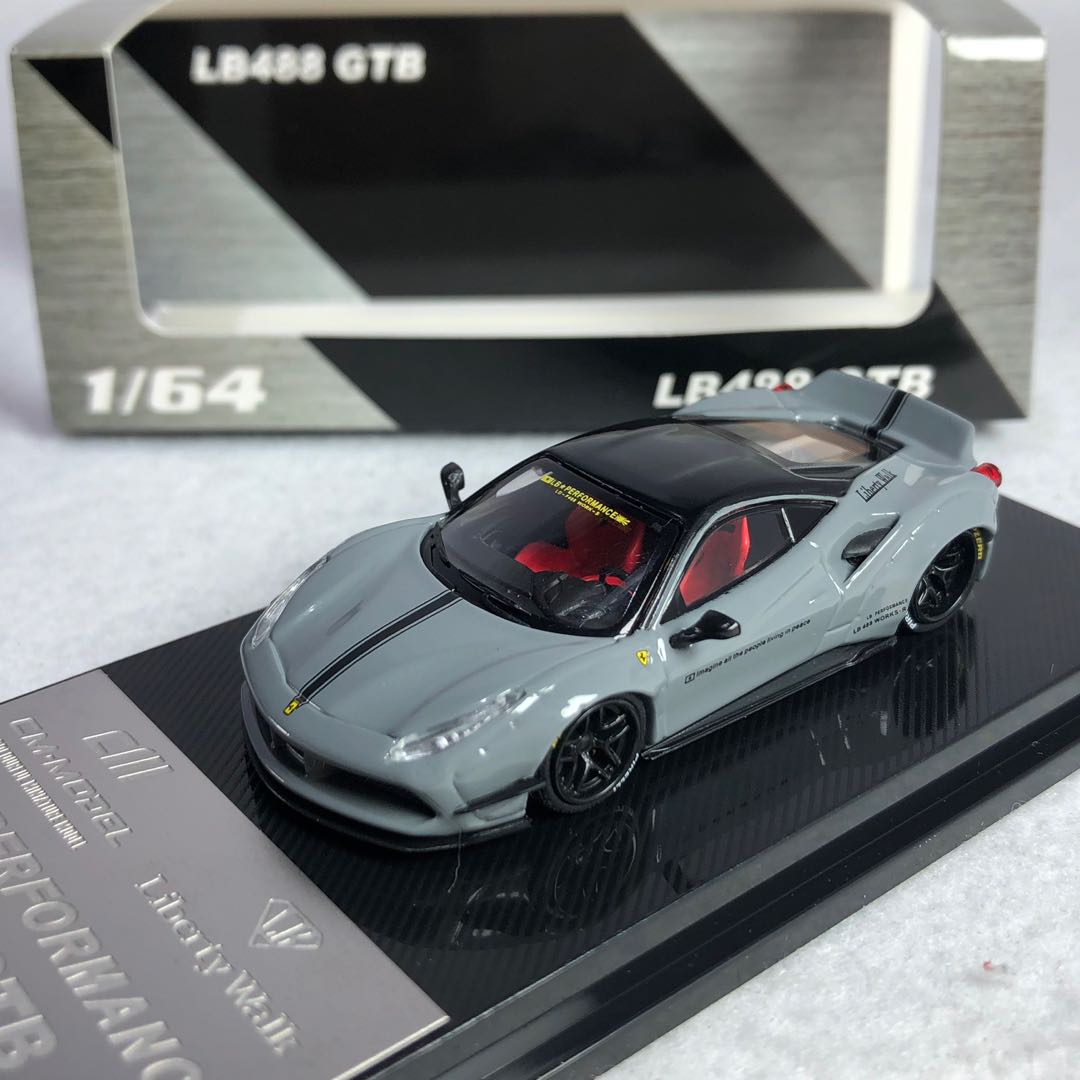 1/64 CM model LB works Ferrari LB488 GTB gray, 興趣及遊戲, 玩具 & 遊戲類 - Carousell