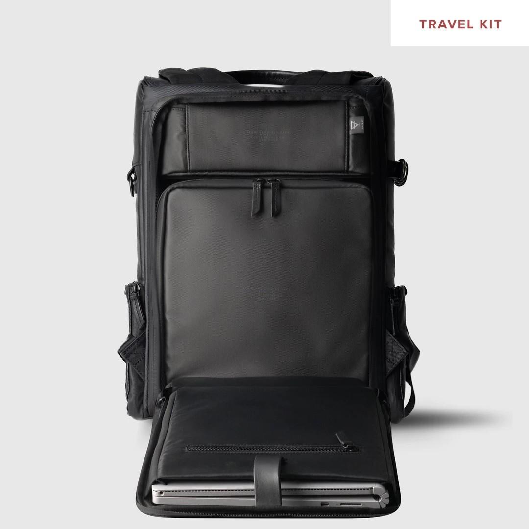 matte black backpack
