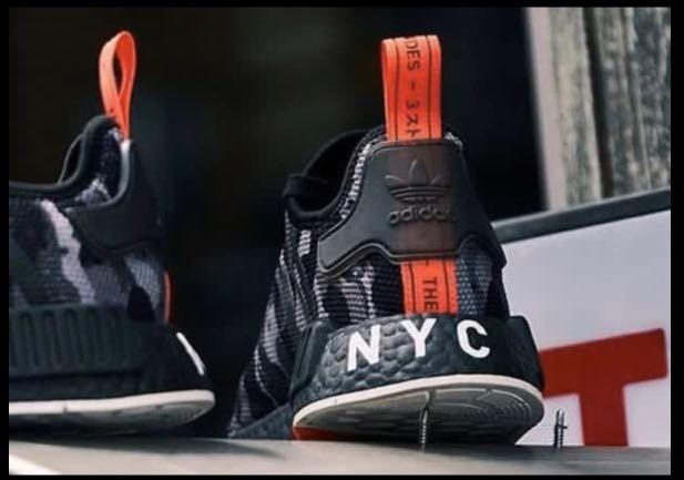 Adidas NMD NYC black camo limted edition Men s Fashion Footwear Sneakers on Carousell
