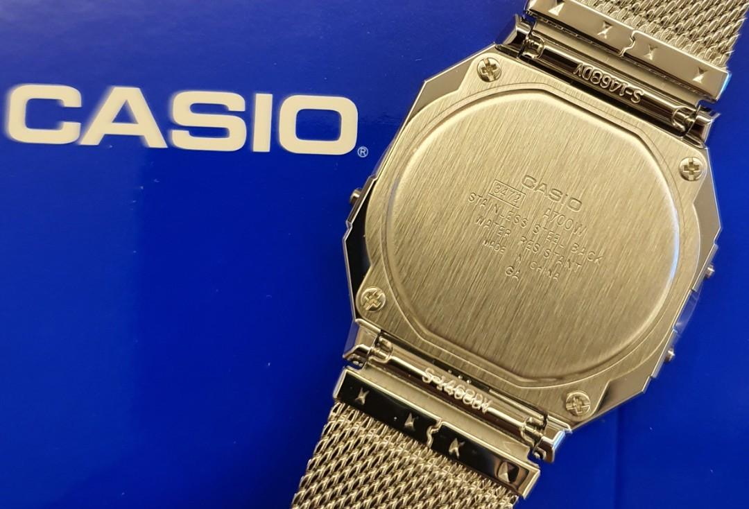 Casio Vintage A700WM-7A Slim Case Digital Quartz A700WM-7ADF Silver A700  Mesh Brand New, Men's Fashion, Watches & Accessories, Watches on Carousell