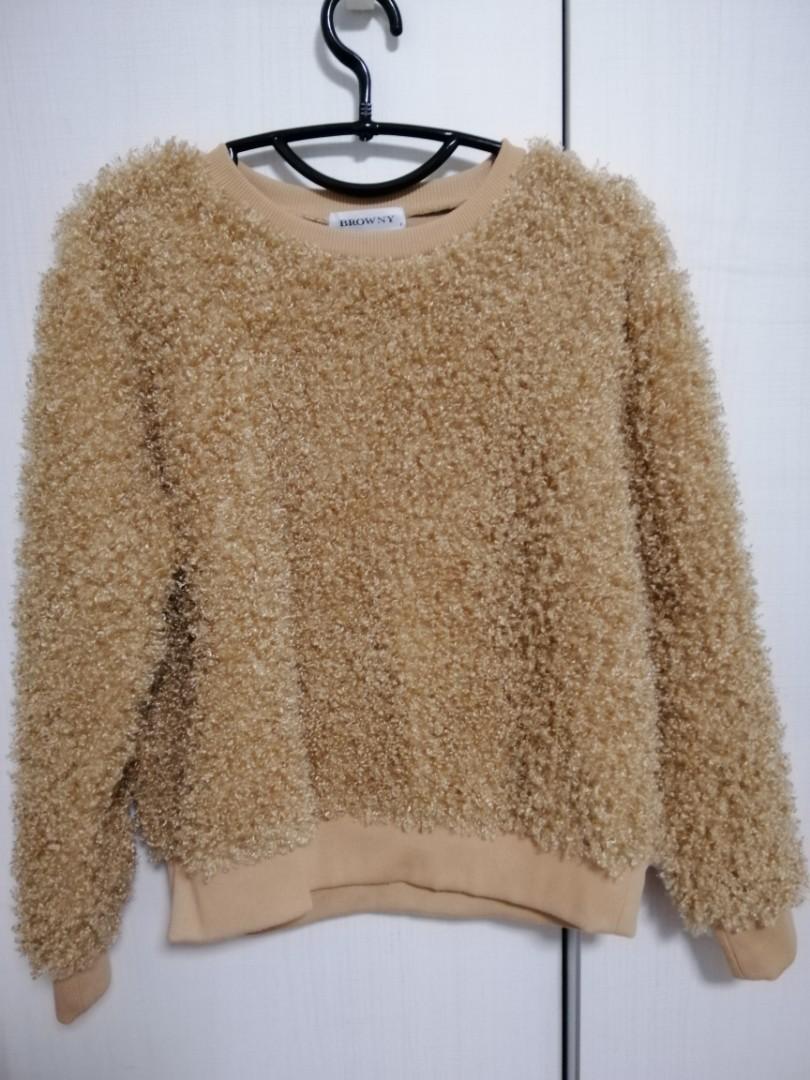 Browny light brown furry Teddy bear sweater