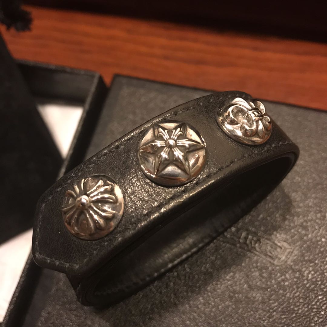 Chrome Hearts Leather Bracelet Luxury Accessories on Carousell