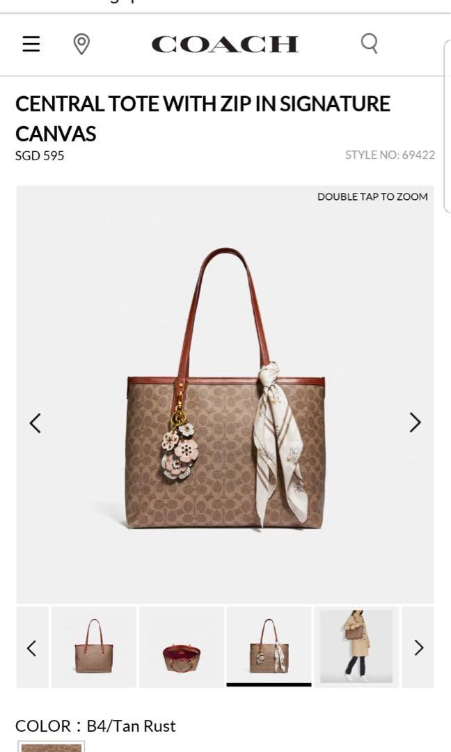 Central outlet tote coach
