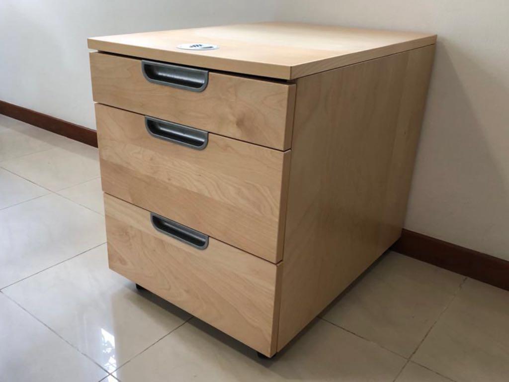 Drawer Unit On Casters For Under Desk Furniture Shelves