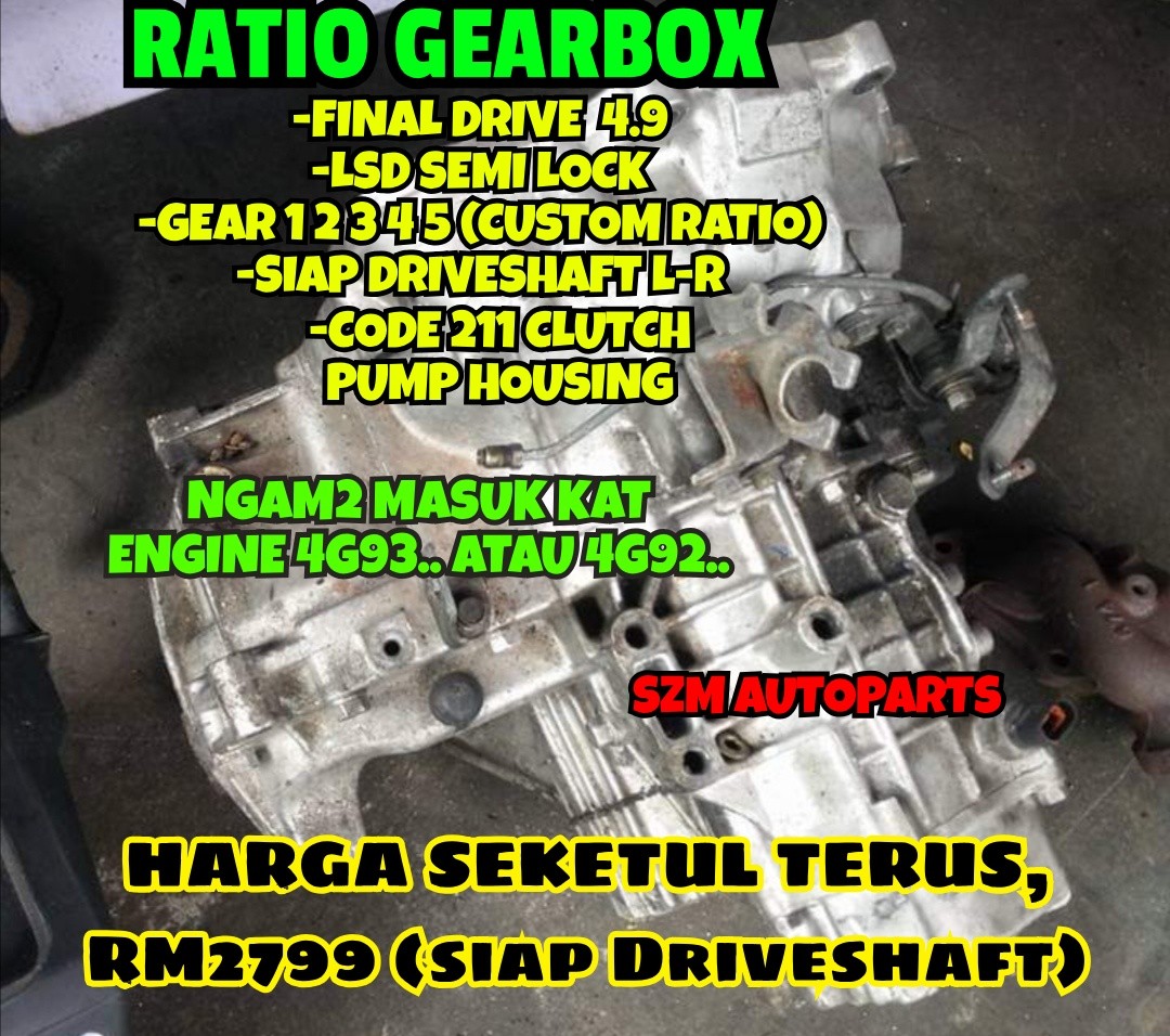 GEARBOX RATIO FINAL DRIVE 4.9 WITH LSD, Auto Accessories on Carousell