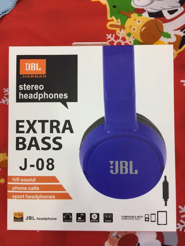 JBL stereo headphones extra bass J 08 Audio Headphones Headsets on Carousell