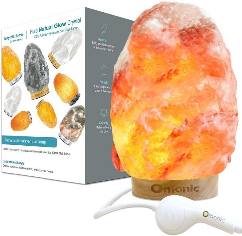 K1251 OMONIC Himalayan Salt Lamp Night Light Furniture Home